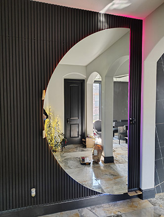 half moon custom mirror