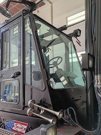 Replaced Glass on Machinery - Forlift (After)